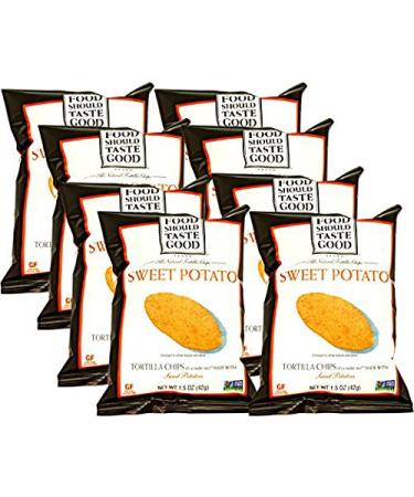 Food Should Taste Good Sweet Potato Tortilla Chips, 1.5 oz (Pack of 8)