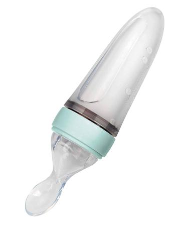 Nuby 100% Silicone Feeding Spoon for Babies - BPA-Free & On-the-Go with Protective Cap - Green - Perfect for 3+ Months - Buy Online on GoSupps.com