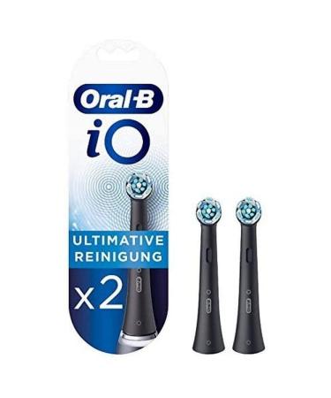 Braun Oral-B 4210201319832 iO Black Ultimate Cleaning Toothbrush Heads for Sensational Mouth Feeling 2 Pieces Black 2 Count (Pack of 1) - Buy Online on GoSupps.com