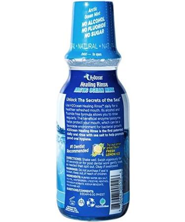 2 Pack H2Ocean Healing Rinse Mouthwash - Sea Salt & Xylitol Mouth Wash for Fresh Breath - Alcohol & Fluoride Free - Arctic Ocean Mint 16oz - Buy Online on GoSupps.com