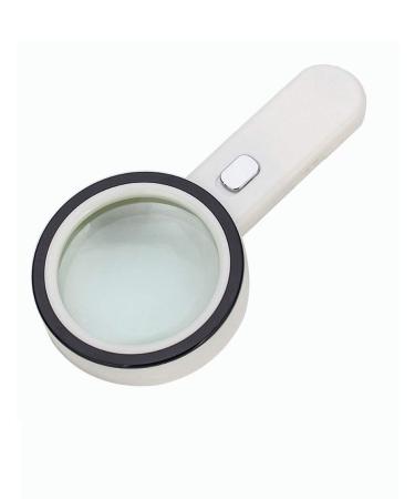 Handheld Illuminated Magnifying Glass with 12 Lights 30x Distortion-Free Portable Magnifying Glass for Newspapers Reading Magazines Maps Made in China