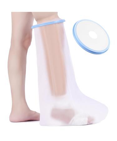 Apasiri Cast Cover Lower Leg for Shower Reusable Waterproof Cast Protector for Adult Leg Ankle Foot Toe 100% Watertight Seal Cast Bag Keep Your Cast Dry In The Shower
