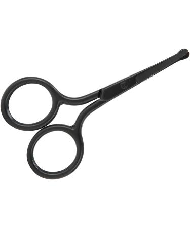 Nose Hair Scissors - Rounded Tip Stainless Steel Trimmer for Eyebrows & Beard Grooming - Easy Grip Design - Buy Online on GoSupps.com