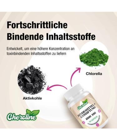 Cheroline Binder Detox Capsules 1500mg with Activated Carbon for Toxins Liver-Intestine Detox Supplement 12 in 1 for Digestion 90 Capsules (90 Count (Pack of 1)) - Buy Online on GoSupps.com
