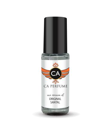 CA Perfume Impression of Original Santal For Men Replica Fragrance Body Oil Dupes Alcohol-Free Essential Aromatherapy Sample Travel Size Concentrated Long Lasting Attar Roll-On 0.14 Fl Oz/4ml-X1