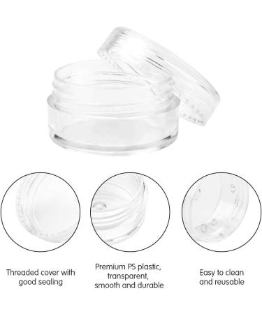 Huayue 80-Piece Transparent Cosmetic Containers Set - Empty Cans for Creams Lip Balm Candles & Nail Art - Ideal Travel & Sample Jars - Buy Online on GoSupps.com