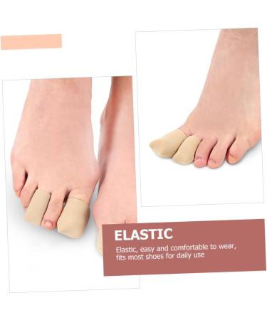 Healvian Silicone Gel Toe Sleeves - 2 Pairs | Toe Protector Caps for Hand and Toes | Flexible Fabric Cover | Nylon Material | 4x2.7cm - Buy Online on GoSupps.com