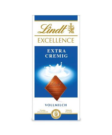 Lindt Excellence Extra Creamy 100g (pack of 5) - Extra creamy whole milk chocolate