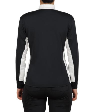 Women's Long Sleeve Black Equestrian Horse Riding Shirt with Pockets - Size Medium - Buy Online on GoSupps.com