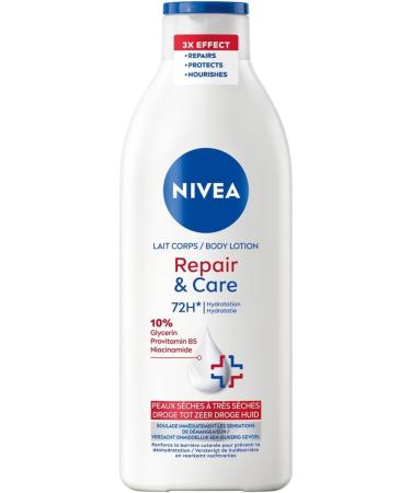 Beiersdorf AG NIVEA Repair & Care Body Lotion Lotion for Very Dry Skin 72h Moisturizing Serum with Niacinamide Glycerin and Provitamin B5 Body care 400 ml