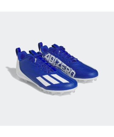 adidas Men's Adizero Spark Football Shoe - White/Team Royal Blue - Size 11.5 - Buy Online on GoSupps.com