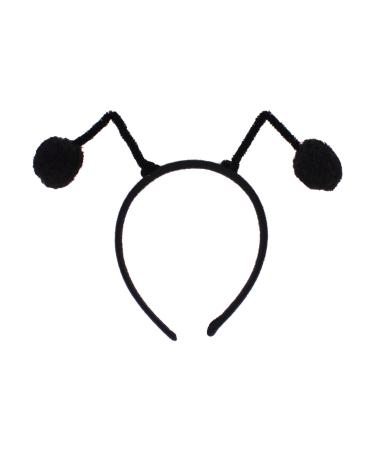 amangul Cosplay Headband m Antenna Shape Hair Hoop Plush Party Headpiece Childrens Day Stage Dancing Headband Unisex(Caterpillar Black)