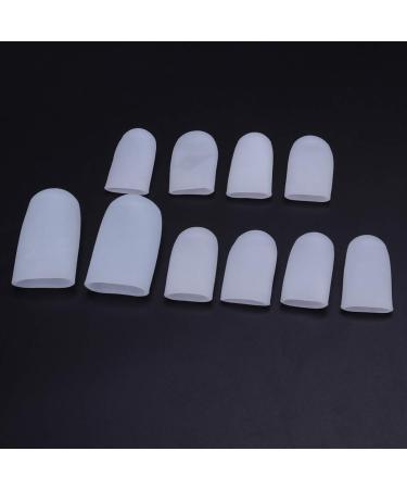 Silicone Toe Sleeve Covers - 5 Pairs for Ingrown Toenails, Corns, Blisters, Cracking, Eczema - Sizes S-L - Buy Online on GoSupps.com
