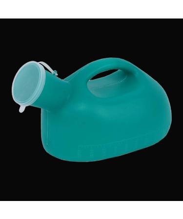 Urinals for Men - 2000mL Thick Plastic Mens Bedpan Bottle with Lid - Male Portable Pee Bottles - Travel Urine Collection Containers(Green) Happy - Buy Online on GoSupps.com