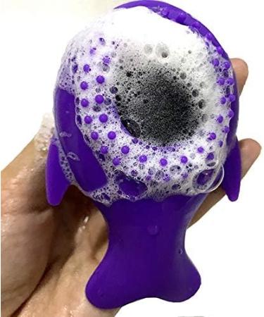 ISTOVO Silicone Face Cleansing Brush Facial Cleanser Whale Shape Facial Cleanser Exfoliator Face Scrub Washing Brush Pink - Buy Online on GoSupps.com
