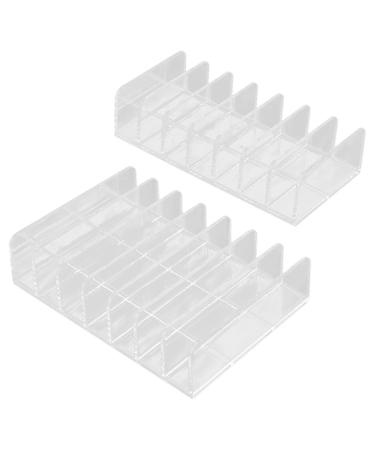 Xeodaun 2 Pack Eyeshadow Makeup Palette Organizer 7 Section Divided Palette Holder Inserts Eyeshadow Storage Organizer(2 Size)