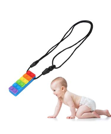 Silicone Kaubei ring Necklace - High-Temperature Resistant Blue Rainbow Chewing Trailer - International Shipping Available - Buy Online on GoSupps.com