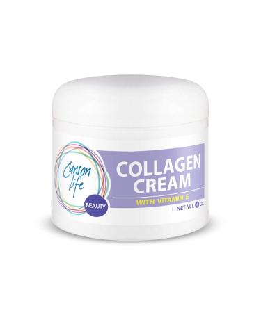 Carson Life Collagen Beauty Cream With Vitamin E - 4 Oz - Marvelously Rejuvenate Skin & Prevent Wrinkles - Keep Your Skin and Face Healthy - Made in the USA (Single) Day Cream 4 Ounce (Pack of 1)