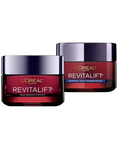 L'Oreal Paris Revitalift Triple Power LZR Anti Aging Day & Night Face Cream With Pro Retinol Vitamin C + Hyaluronic Acid Anti Wrinkle Moisturizer Skin Care Kit 2 Count