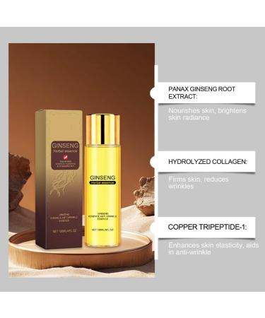 Ginseng Herbal Essence Anti-Wrinkle Facial Essence with Panax Ginseng Root Extract and Hydrolyzed Collagen 120ml/4fl oz - Buy Online on GoSupps.com