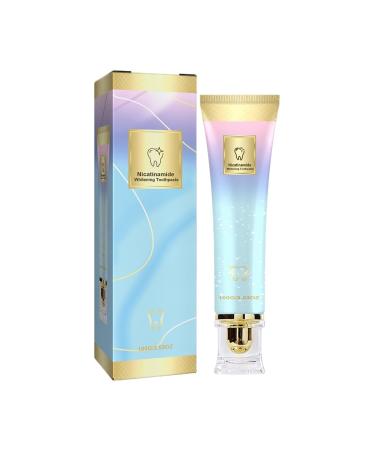 Brightening Toothpaste with Niacinamide & Mint Leaf Extract Gentle Stain Removal Teeth Whitening Fresh Breath & Gum Care(1PCS) 1 Fl Oz (Pack of 1)