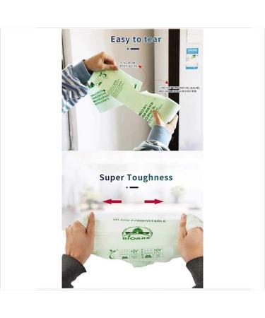Garbage Bag Biodegradable PLA Corn Starch Kitchen Household Compostable Eco-Friendly Plant-Based Recycled Trash Bags for Bathroom Office Bins 8l (14 Silk*40*38cm) - Buy Online on GoSupps.com