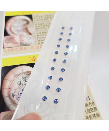 Blue Crystal Gem Stone Magnetic 24k Gold Bead Clear Tape Auricular Sticker Ear Seeds Ear Acupuncture - Buy Online on GoSupps.com