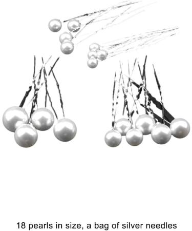 Nilioyul 18x Easy To Wear Hair Accessories For Festival Celebration Any Hairstyle Metal Clip Hair Hairpins Exquisite Lightweight silver needle - Buy Online on GoSupps.com