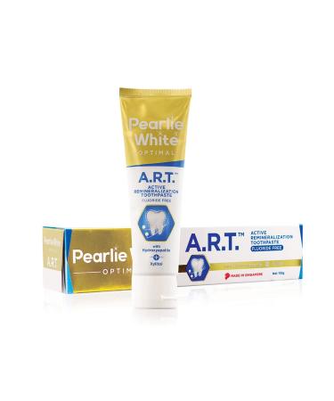 Pearlie White Active Remineralization Fluoride Free Toothpaste | 3.8oz/110gm | Remineralizing Toothpaste for Tooth Enamel Repair | Helps Remove Stains | Contains Hydroxyapatite and Xylitol | Pack of 1 Adult Fluoride-Free...