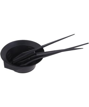 Cutefly Salon Hair Color Dye Bowl Comb Brush Set - Professional Hairdressing Tint Tools in Black for Flawless Application - Buy Online on GoSupps.com
