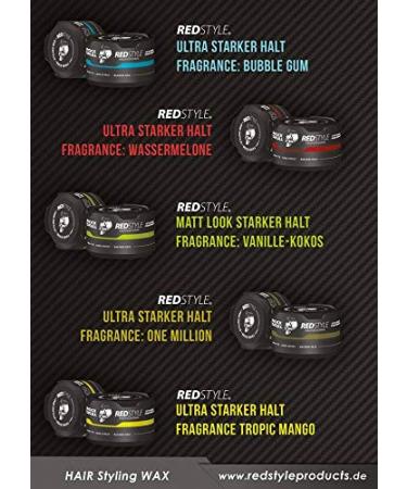 Redstyle Professional Hair Wax Styling - 2 x 150ml Red Hard Skull | Strong Hold & Shine for All Hair Types - Buy Online on GoSupps.com