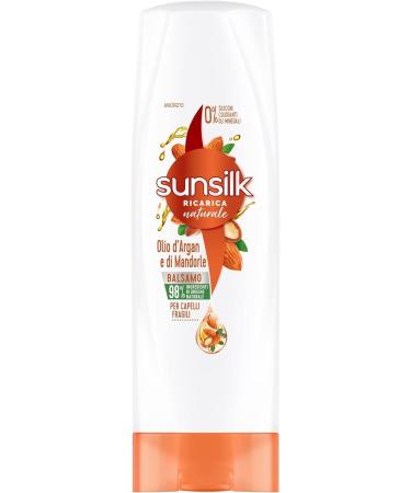  Italian Gourmet E.R. Sunsilk Argan & Almond Oil Conditioner for Brittle and Damaged Hair With Organic Argan Oil & Almond Oil 3 x 200ml + Italian Gourmet Polpa 400g - Buy Online on GoSupps.com