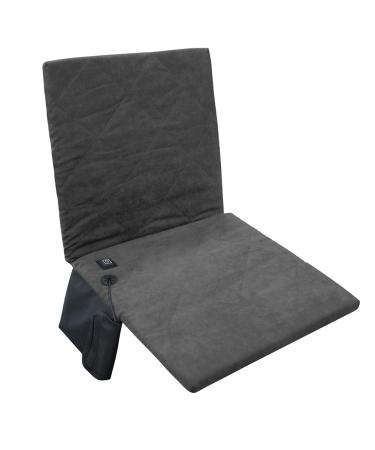 Techer foldable heated seat cushion improved 3-stage adaptation extra wide heated for outdoor area washable for Bleicher stadium bench gray