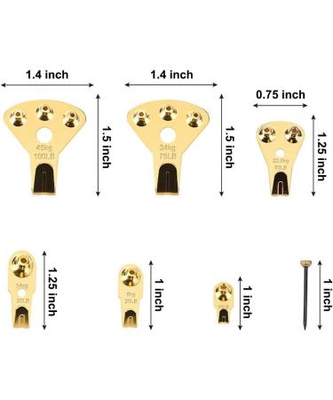 125 pcs Picture Hangers  Heavy Duty Picture Hanging Kit with Nails  Professional Picture Hanging Kit on Wooden/Drywall for Canvas  Office Pictures  Clock  House Decoration  Holds 10-100 lbs - Buy Online on GoSupps.com