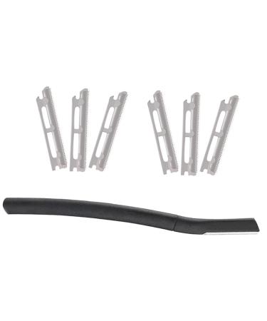 Frcolor 1 set of razors Face razor Beauty tool Men Bartschneider Peeling Dermaplaning Tool Earn Hair Schneider Nasal Hair cutter replacement blade ABS removal man hair removal black 13x1cm