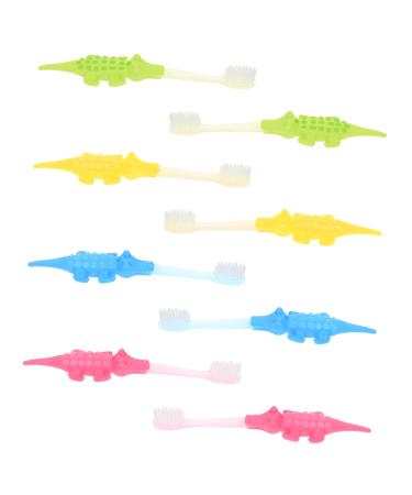 Homsfou 8th small crocodile toothbrush baby toy creditor children's tools baby toothbrush tools for dental care from infants to train child toothbrush children's toothbrush