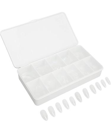 Health And Beauty L Clear Fake Nails Ultra Thin Carve Grinding Half Frosted False Nails For Wedding Dating Party Almond Nail Products (Almond) - Buy Online on GoSupps.com