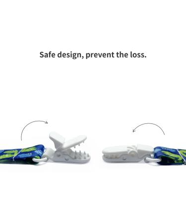 PandaEar Baby Pacifier Clips - 6 Pack Universal Holder Leash for Teething Toys - Boys and Girls Teethers - Buy Online on GoSupps.com