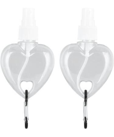 Leakproof Refillable Empty Keychain Travel Bottle Set 50ml - Portable Plastic Squeeze Containers for Hand Soap Transparent and Reusable - Ideal for Various Cosmetics and Spray heart shape - Buy Online on GoSupps.com