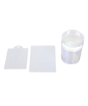 Professional Nail Art Stamper - Silicon Stamp Tool for Home Salon | Transparent Clear Nail Art Kit with Plates for French Smile Line - Buy Online on GoSupps.com