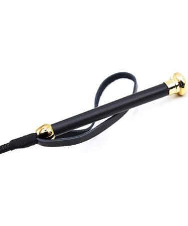 Premium Real Riding Crop with Gold Handle & Genuine Leather Bull Top | Equestrian Horse Crop - Buy Online on GoSupps.com