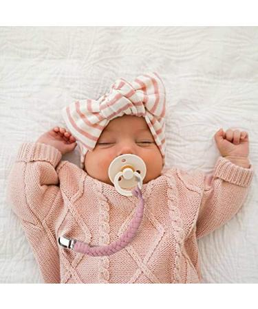 Handmade Braided Rope Pacifier Clip Holder 4 Pack - Boy and Girl Universal Design (White) - Buy Online on GoSupps.com