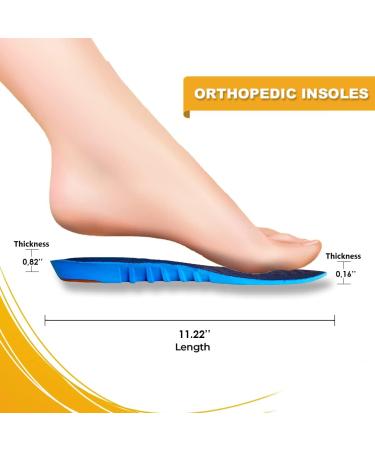 Ortosole Memory Foam Insoles for Children - Shock Absorption, Arch Support, Comfort Shoe Inserts (Men's 7-12) - Buy Online on GoSupps.com