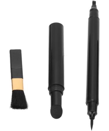 Pongnas 3 Pieces Beard Pencil Filler Dual Head 4 Tips Beard Pencil Waterproof Long Lasting Beard Shaping Pen for Mustache Black - Buy Online on GoSupps.com