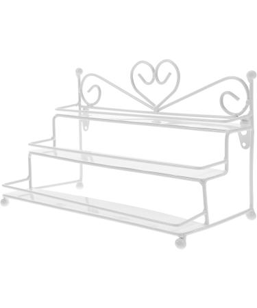 Frcolor Metal Nail Polish Wall Rack Organizer | 3 Tier Display Holder (White) - International Shipping Available - Buy Online on GoSupps.com