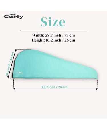 Cotton Towel (Turquoise) - Curly Queen 100% Cotton T-Shirt Double Layer - Extra Large Frizz-Free Towel for All Hair Types - Buy Online on GoSupps.com