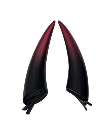 2pcs Halloweens Devil Horn Ear Hair Clip Hairpin Women Hair Barrettes Cosplays Hair Accessories For Party Costume Props Red
