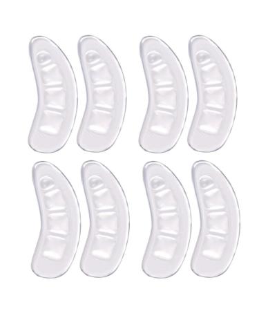 SOLUSTRE 4 Pairs Non-Slip Stickers Heel Inserts Pads Metatarsal Pads Foot Care Protector Forefoot Pads Black Heel Girl Heels Running Anti Slip Shoe Pads Invisible Flannel Insole Pad Work Transparent Color