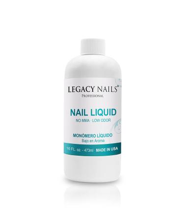 16 oz Nail Sculpting Liquid Monomer - Legacy Nails Professional Color Stabilizer Non-Yellow EMA Acrylic Monomer Liquid for Acrylic Powder System Nail Extension Monmero Lquido 16 Fl Oz (Pack of 1)