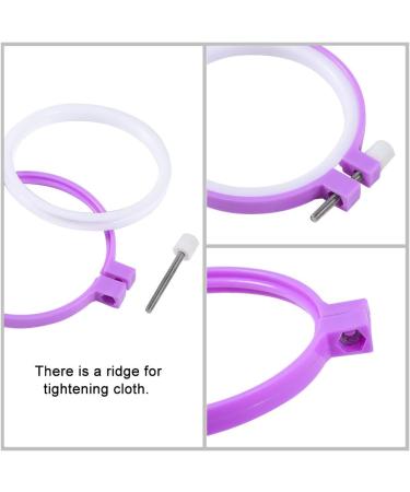 Caydo 6-Piece Embroidery Hoops & 15 Needles Set | Plastic Cross Stitch Hoops, Sizes 3.4-10.4 inch (Multicolor) - Buy Online on GoSupps.com